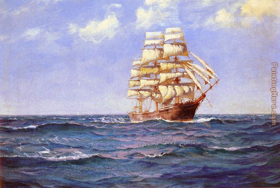Rollicking Days painting - Montague Dawson Rollicking Days art painting